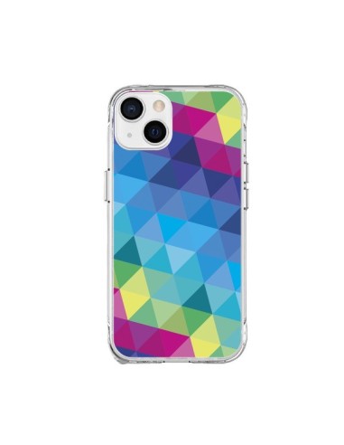 Coque iPhone 15 Plus Azteque Gheo Bleu - Javier Martinez