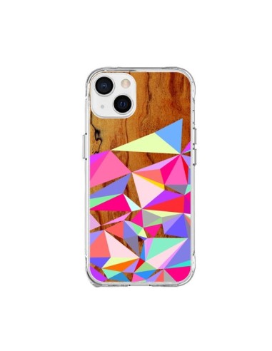 Cover iPhone 15 Plus Wooden Multi Geo Legno Azteco Aztec Tribal - Jenny Mhairi