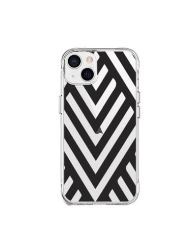 iPhone 15 Plus Case Geometrico Aztec Black Clear - Dricia Do