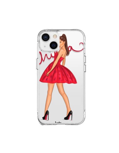 Cover iPhone 15 Plus Ariana Grande Cantante Trasparente - kateillustrate