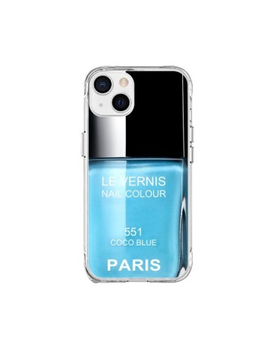 iPhone 15 Plus Case Nail polish Paris Coco Blue - Laetitia