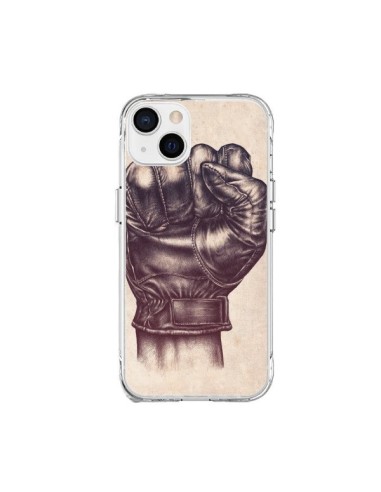 iPhone 15 Plus Case Fight Poing Cuir Pugno Combattimento Pelle - Lassana