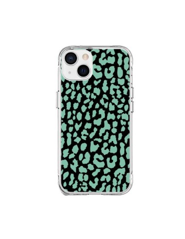 Cover iPhone 15 Plus Leopardo Verde Menta - Mary Nesrala