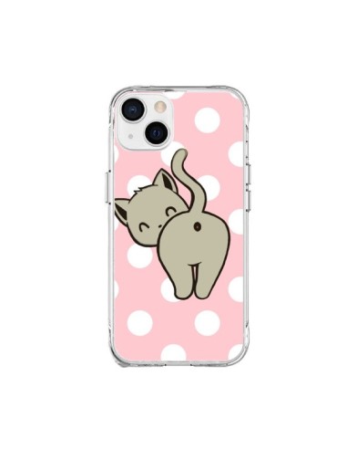 Cover iPhone 15 Plus Gatto Gattoon Pois - Maryline Cazenave