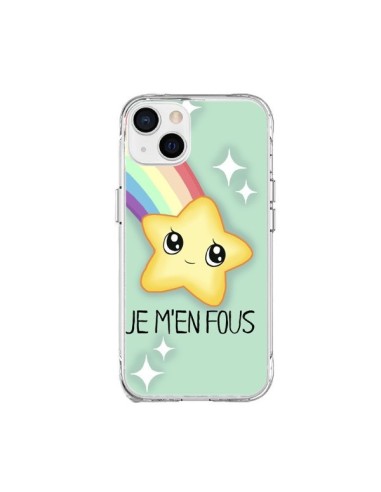 Coque iPhone 15 Plus Etoile Je m'en fous - Maryline Cazenave