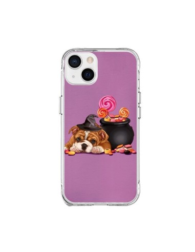 Cover iPhone 15 Plus Cane Halloween Strega Calderone Bonbon - Maryline Cazenave