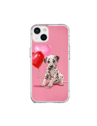 Cover iPhone 15 Plus Cane Dalmata Palloncino Cuore - Maryline Cazenave