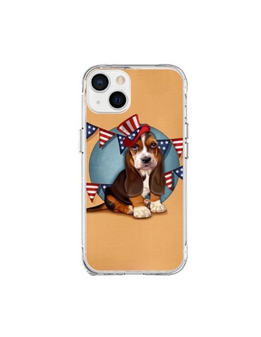 Cover iPhone 15 Plus Cane USA Americano - Maryline Cazenave