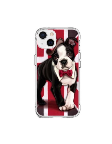 Coque iPhone 15 Plus Chien Dog Anglais UK British Gentleman - Maryline Cazenave