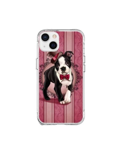 Cover iPhone 15 Plus Cane Gentleman Papillon Cappello - Maryline Cazenave