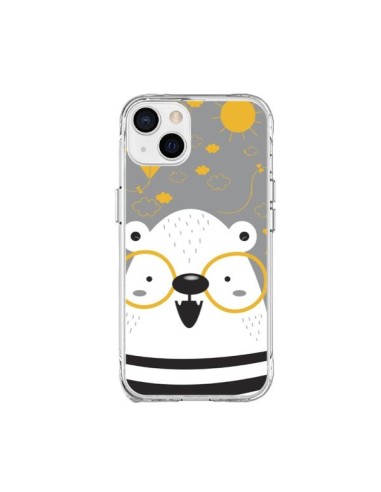 Cover iPhone 15 Plus Orso con occhiali - Maria Jose Da Luz