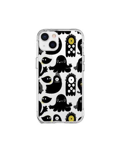 Cover iPhone 15 Plus Monsters Pattern Mostri Trasparente - Maria Jose Da Luz