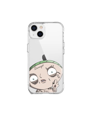 Cover iPhone 15 Plus Stewie Joker Suicide Squad Trasparente - Mikadololo