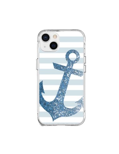 Cover iPhone 15 Plus Ancora Marina Blu - Monica Martinez