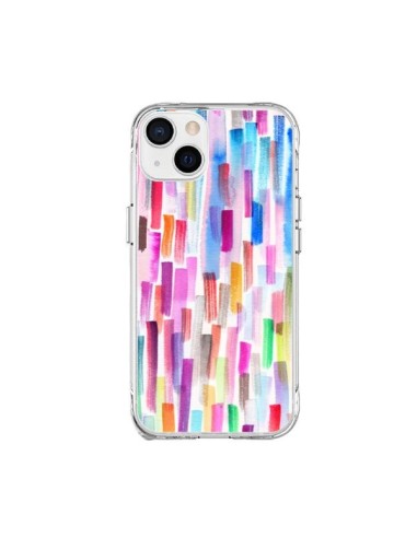 iPhone 15 Plus Case Colorful Brushstrokes Multicolor - Ninola Design