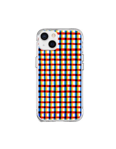 Coque iPhone 15 Plus Crossed Eyes Lines Red - Ninola Design