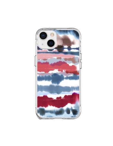 iPhone 15 Plus Case Smoky Marble WaterColor Scuro - Ninola Design