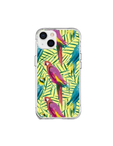 Cover iPhone 15 Plus Pappagalli Tropicali Multicolore - Ninola Design