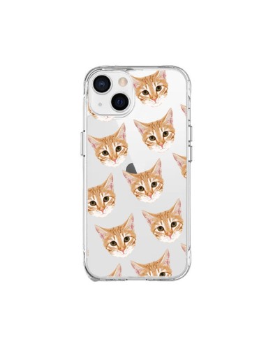 Cover iPhone 15 Plus Gatto Beige Trasparente - Pet Friendly