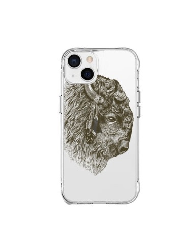 Cover iPhone 15 Plus Bufalo Bisonte Trasparente - Rachel Caldwell