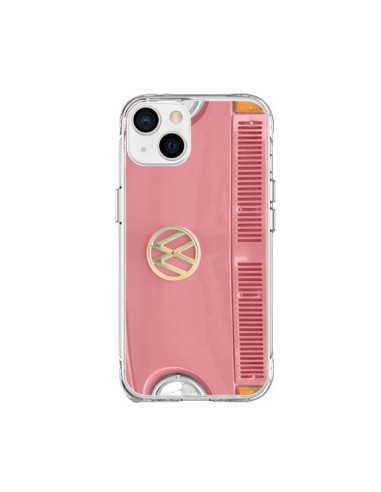 Cover iPhone 15 Plus Groovy Van Hippie VW Rosa - R Delean