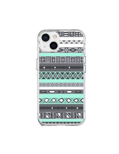 Cover iPhone 15 Plus Azteco Aztec Blu Pastello - Rex Lambo