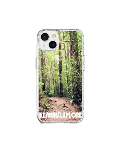 Coque iPhone 15 Plus Hike Run Explore Paysage Foret - Tara Yarte