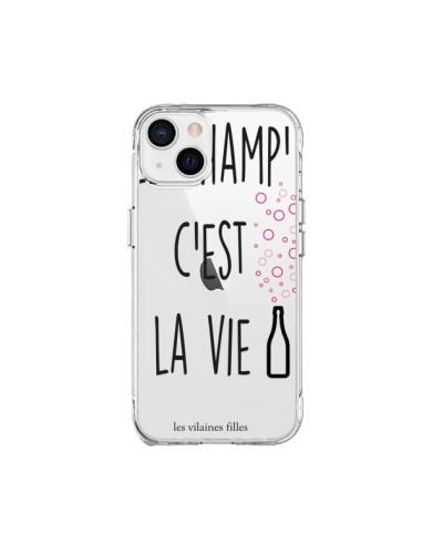 Coque iPhone 15 Plus Le Champ, c'est la Vie Transparente - Les Vilaines Filles