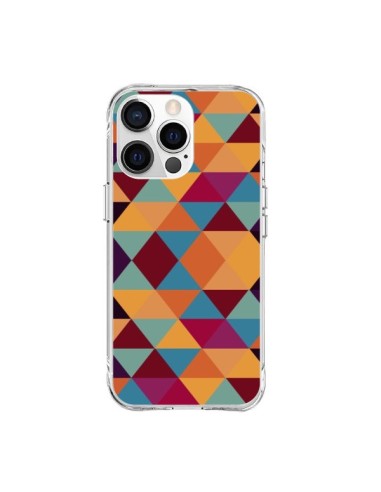 Cover iPhone 15 Pro Max Azteco Triangolo Arancione - Eleaxart