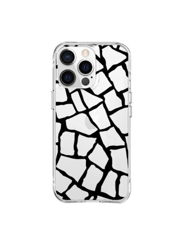 iPhone 15 Pro Max Case Giraffe Mosaic Black Clear - Project M