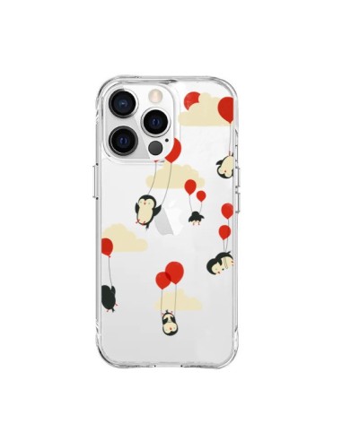 Cover iPhone 15 Pro Max Pinguino Palloncini Cielo Trasparente - Jay Fleck