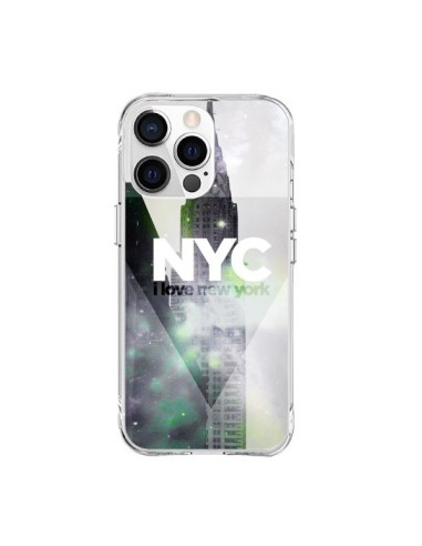 iPhone 15 Pro Max Case I Love New York City Grey Purple Green - Javier Martinez