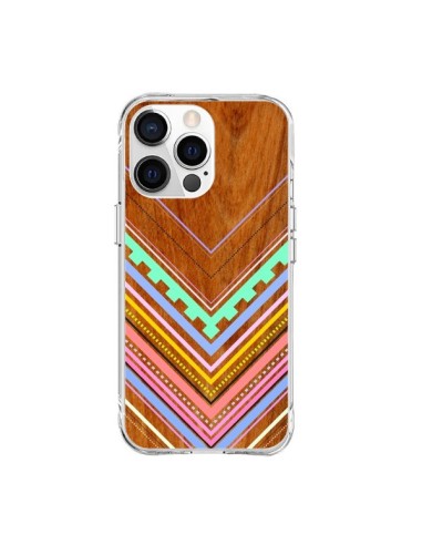 Cover iPhone 15 Pro Max Azteco Arbutus Pastel Legno Aztec Tribal - Jenny Mhairi