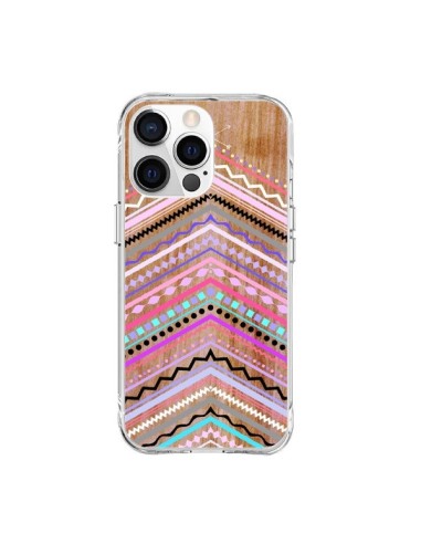 Cover iPhone 15 Pro Max Viola Bosco Legno Azteque Aztec Tribal - Jenny Mhairi