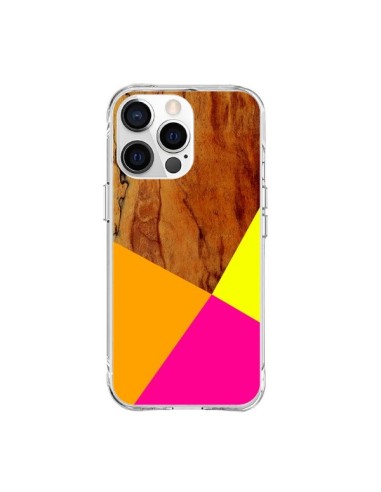 Cover iPhone 15 Pro Max Wooden Colour Block Legno Azteco Aztec Tribal - Jenny Mhairi