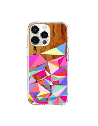 Cover iPhone 15 Pro Max Wooden Multi Geo Legno Azteco Aztec Tribal - Jenny Mhairi