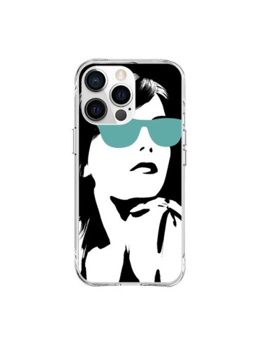 Coque iPhone 15 Pro Max Fille Lunettes Bleues - Jonathan Perez