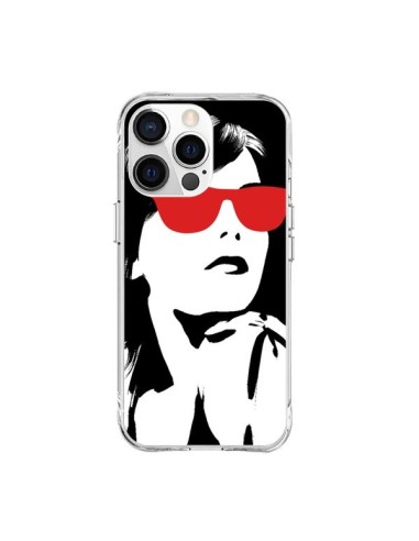 Coque iPhone 15 Pro Max Fille Lunettes Rouges - Jonathan Perez