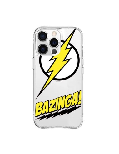 Cover iPhone 15 Pro Max Bazinga Sheldon The Big Bang Thoery Trasparente - Jonathan Perez