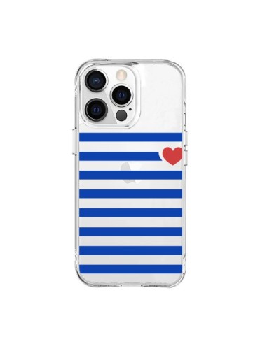 Cover iPhone 15 Pro Max Mariniere Cuore Amore Trasparente - Jonathan Perez