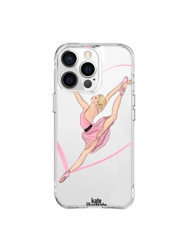 iPhone 15 Pro Max Case Ballerina Salto Danza Clear - kateillustrate