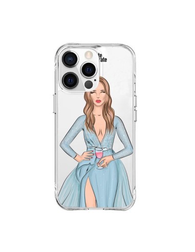 Cover iPhone 15 Pro Max Cheers Diner Gala Champagne Trasparente - kateillustrate