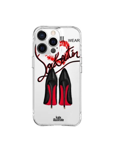 Cover iPhone 15 Pro Max The Devil Wears Shoes Diavolo Scarpe Trasparente - kateillustrate