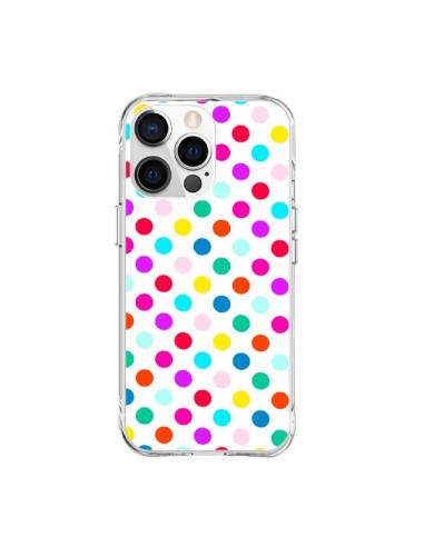 Coque iPhone 15 Pro Max Pois Multicolores - Laetitia