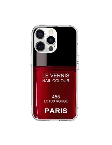 Cover iPhone 15 Pro Max Smalto Paris Lotus Rosso - Laetitia