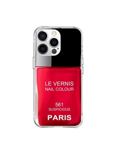 Cover iPhone 15 Pro Max Smalto Paris Suspicious Rosso - Laetitia