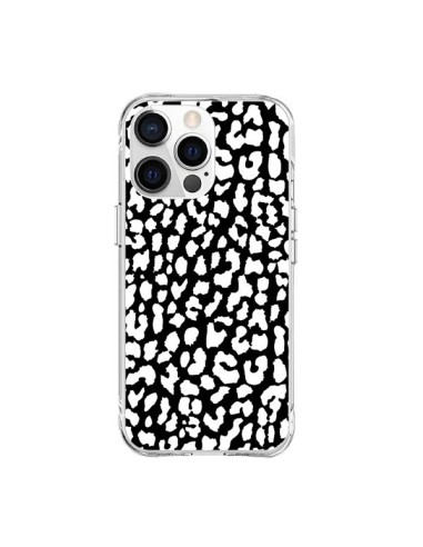 Cover iPhone 15 Pro Max Leopardo Bianco e Nero - Mary Nesrala