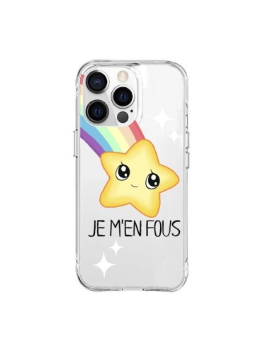 Cover iPhone 15 Pro Max Stella Etoile Je M'en Fous Trasparente - Maryline Cazenave