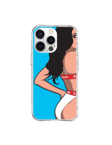 Cover iPhone 15 Pro Max Pop Art Donna Blu - Mikadololo