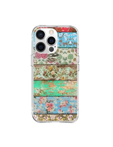 iPhone 15 Pro Max Case Rococo Style Wood Flowers - Maximilian San